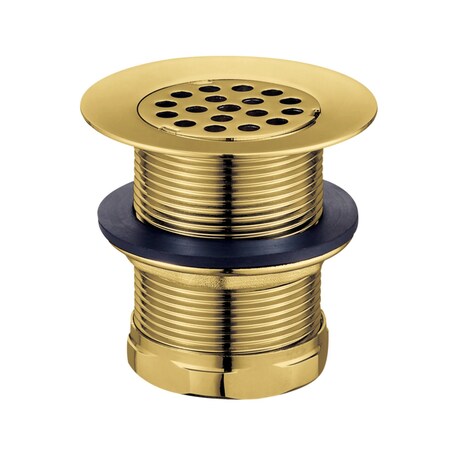 2Inch Brass Grid BarUtility Sink Drain, Brushed Brass